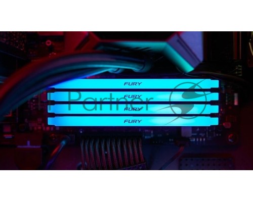 Оперативная память Kingston DDR4 4x8GB 3200MHz KF432C16BB2AK4/32 Fury Beast RGB RTL Gaming PC4-25600 CL16 DIMM 288-pin 1.35В dual rank с радиатором Ret