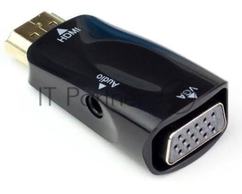 Переходник аудио-видео Premier 5-983AC HDMI (m)/VGA (f)/Jack 3.5 (f) белый