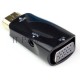 Переходник аудио-видео Premier 5-983AC HDMI (m)/VGA (f)/Jack 3.5 (f) белый