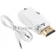 Переходник аудио-видео Premier 5-983AC HDMI (m)/VGA (f)/Jack 3.5 (f) белый