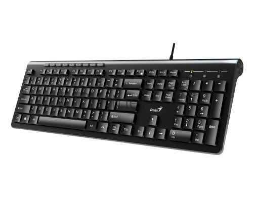 Клавиатура Genius SlimStar 230II, {Черный, проводная, USB, 104 клавиши} [31310048402]