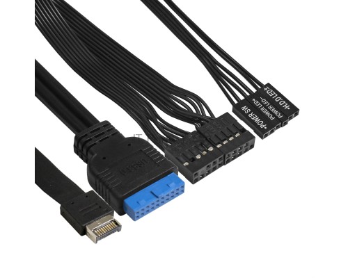 Корпус Desktop ExeGate MI-641-01C-TPS350 (mini-ITX/mATX, БП TPS350 с вент. 8см, 2*USB+2*USB3.0+TypeC, HD аудио, черный)
