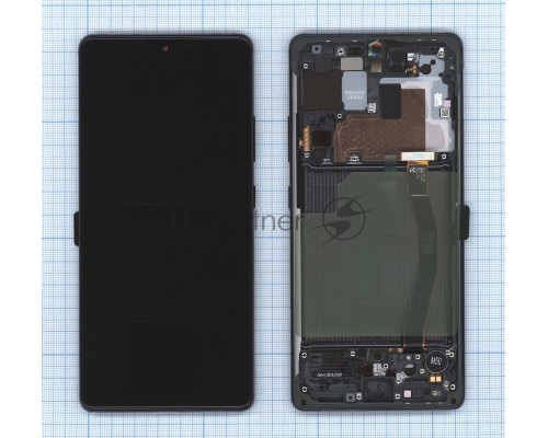 Дисплея для Samsung Galaxy S10 Lite SM-G770F в сборе с тачскрином ServicePack, черный (GH82-21672A)
