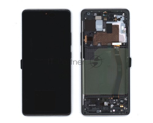 Дисплея для Samsung Galaxy S10 Lite SM-G770F в сборе с тачскрином ServicePack, черный (GH82-21672A)