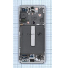 Дисплея для Samsung Galaxy S21 FE 5G SM-G990B в сборе с тачскрином ServicePack, белый (GH82-26414B)