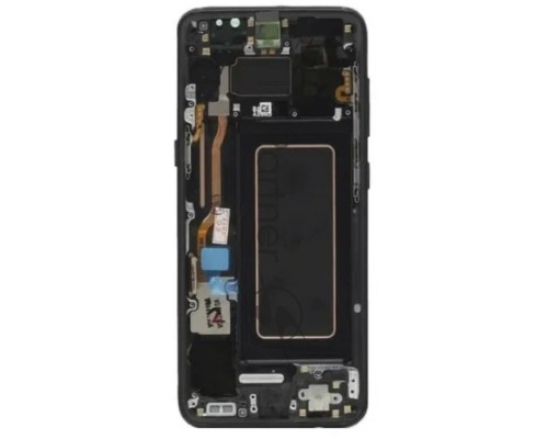 Дисплея для Samsung Galaxy S22 Ultra SM-S908B в сборе с тачскрином ServicePack, черный (GH82-27488A)