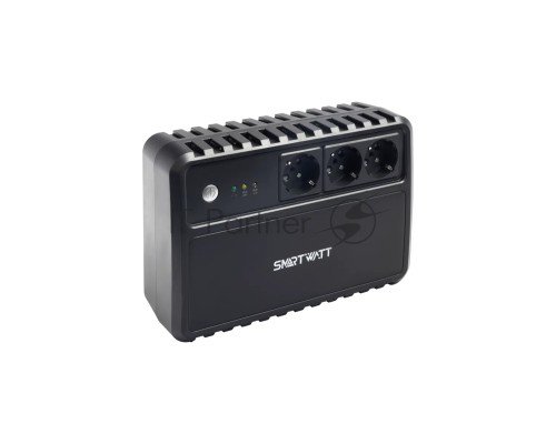 ИБП SMARTWATT UPS SAFE 800 Line-interactive 800VA/480W Brick (Euro x3, LED, 255x175x93(мм), 5,2 кг, гарантия 24мес. (ИБП