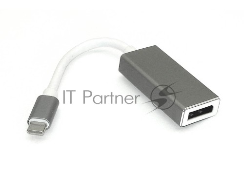 Адаптер Type-C на Display Port, серый