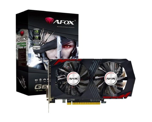 [Видеокарта] Видеокарта AFOX Geforce GTX1050Ti 4GB GAMING GDDR5 128Bit  DP/DVI/HDMI ATX Dual Fan (AF1050TI-4096D5H2-V6) RTL
