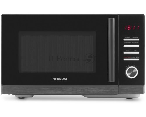 Микроволновая печь Hyundai HYM-D3012 черный 25л 800Вт кнопки, поворотный механизм
