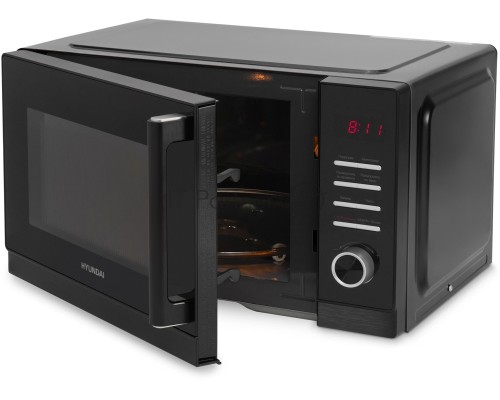 Микроволновая печь Hyundai HYM-D3012 черный 25л 800Вт кнопки, поворотный механизм