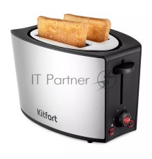 Тостер Kitfort КТ-6248 800Вт нержавеющая сталь/черный