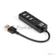 Хаб USB (концентратор) 4-в-1 ExeGate DUB-3213 (кабель-адаптер USB2.0 --> 3xUSB2.0, 1xUSB3.0, Plug&Play, черный)