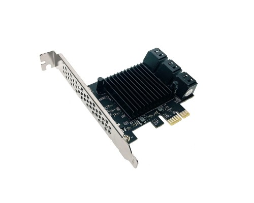 [Контроллер] Espada Контроллер PCI-E, SATA3 6 port, Mar9215+ASM1093 (PCIe6SATAMar) (45522)