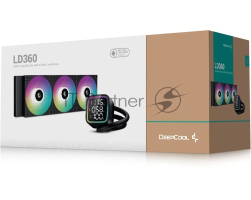 Система водяного охлаждения Deepcool LD360 ARGB Soc-AM5/AM4/1151/1200/1700 черный 4-pin 38.71dB Al LCD 1786gr Ret (R-LD360-BKDMMN-G-1)
