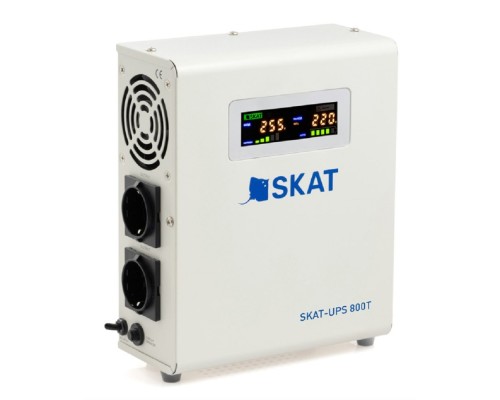 [Бастион ИБП для систем отопления 220В] ИБП БАСТИОН SKAT-UPS 800T источник питания Line-Interactive 220В, 800ВА, работает от 1 внешней АКБ (4502)