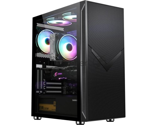 Компьютерный корпус Accord 3501 черный без БП ATX 2xUSB2.0 1xUSB3.0 1xUSB3.1 audio bott PSU