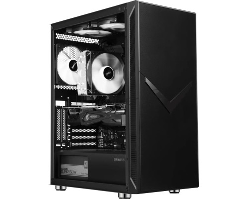 Компьютерный корпус Accord 3501 черный без БП ATX 2xUSB2.0 1xUSB3.0 1xUSB3.1 audio bott PSU