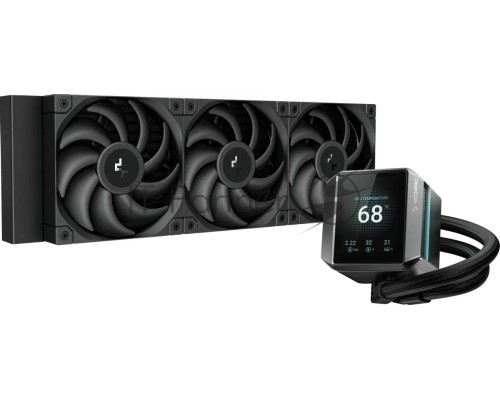 Система водяного охлаждения Deepcool Mystique 360 ARGB Soc-AM5/AM4/1151/1200/1700 черный 4-pin 36.49dB Al LCD 1847gr Ret (R-LX750-BKADSNC-G-1)