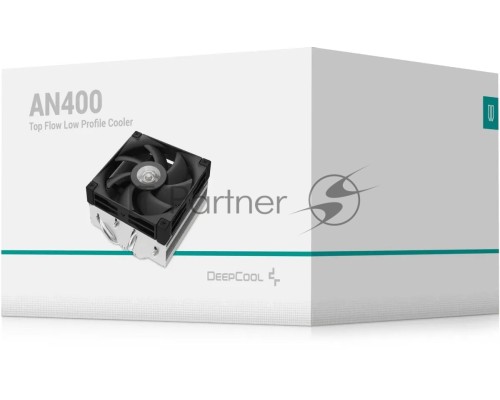 Устройство охлаждения(кулер) Deepcool AN400 Soc-AM5/AM4/1151/1200/1700 черный 4-pin 23.2dB Al 150W 431.4gr Ret (R-AN400-BKNNMN-G)