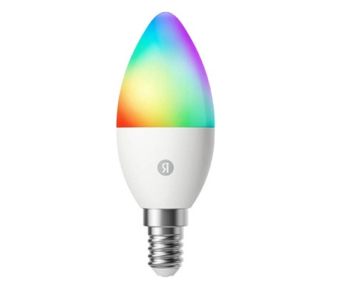 [станция/гаджет] Яндекс Умная лампочка Е14, RGB, 520 Лм, Matter over Wi-Fi