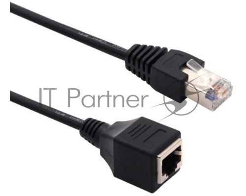 Патч-корд Buro BU-C5EXTND-1M-B UTP cat5E solid 1м черный RJ-45 (m)-RJ-45 (f)