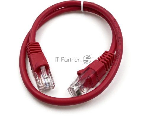 Патч-корд Buro UTP 4 пары cat5E CCA molded 0.25м красный RJ-45 (m)-RJ-45 (m) (упак.:1шт)