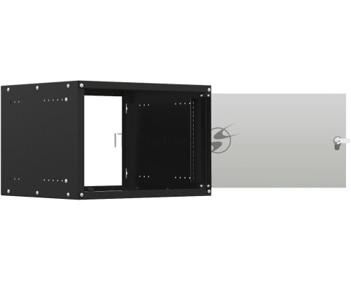 Шкаф коммутационный NTSS Lime (NTSS-WL9U5560GS-BL) настенный 9U 550x600мм пер.дв.стекл несъемн.бок.пан. 30кг черный 500мм 15кг 110град. 500мм IP20 сталь