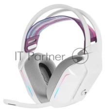 Наушники LOGITECH G733 беспроводные игровые белые (USB, 2,4 ГГц, PRO-G 40 мм, RGB подсветка, 981-000886/981-000883)