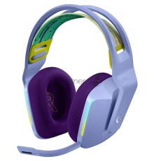 Наушники LOGITECH G733 беспроводные игровые сиреневые (USB, 2,4 ГГц, PRO-G 40 мм, RGB подсветка, 981-000893/981-000890)