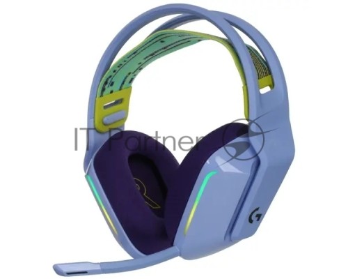 Наушники LOGITECH G733 беспроводные игровые сиреневые (USB, 2,4 ГГц, PRO-G 40 мм, RGB подсветка, 981-000893/981-000890)