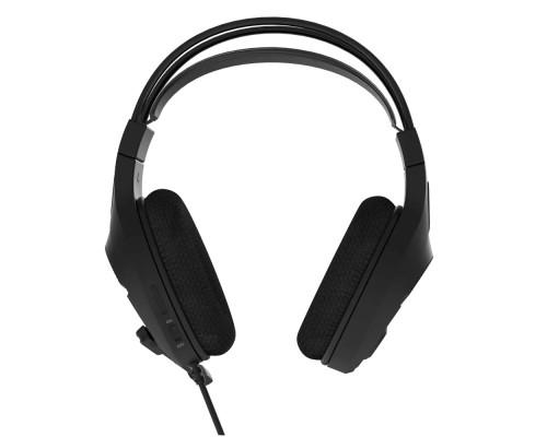 [Наушники] Perfeo игровая гарнитура RGF AIR черная 1,8 м, разъем 3,5 мм (4 pin) и USB (LED), переходник