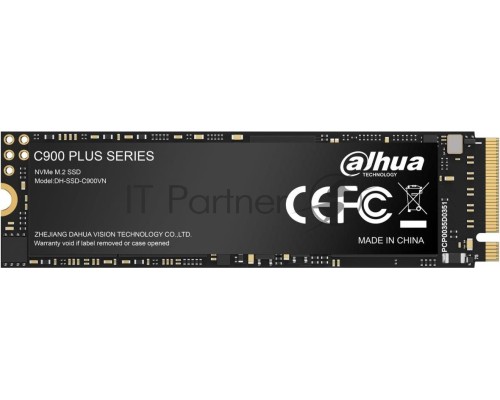 Накопитель SSD Dahua C900 Plus-B 1TB M.2 2280 PCIe3x4 3D NAND, 7mm, R/W up to 3400MB/s/3000MB/s, IOPS(R4K) 151K/90K, TBW 512TB 3y wty