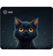 Коврик для мыши Cactus Black Cat 250x200x3мм (CS-MP-D09S)