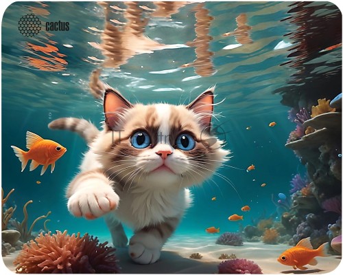 Коврик для мыши Cactus Fish Cat 300x250x3мм (CS-MP-D15M)