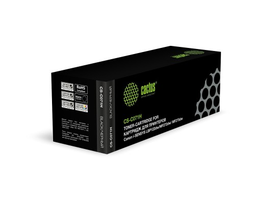 [расходные материалы] Картридж лазерный Cactus CS-C071H 071H черный (2500стр.) для Canon i-SENSYS LBP122dw/MF272dw/ MF275dw