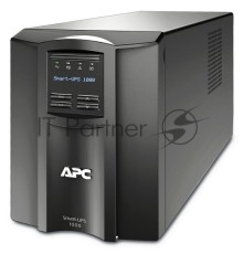 Источник бесперебойного питания APC Smart-UPS 1000VA/700W, Line-Interactive, LCD, Out: 220-240V 8xC13 (4-Switched), SmartSlot, USB, SmartConnect, Black, 1 year warranty (REP: SMT1000I)
