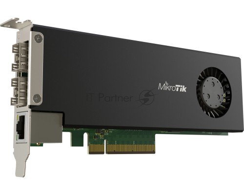 Сетевая карта MikroTik Cloud Core Router 2004-1G-2XS-PCIe network interface card with quad-core ARMv8 64-bit AL32400 CPU, 4GB RAM, 2x25G SFP28 cages, 1xGbit LAN, RouterOS L6