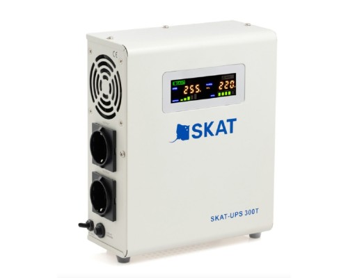 [Бастион ИБП для систем отопления 220В] ИБП БАСТИОН SKAT-UPS 300T источник питания Line-Interactive 220В, 300ВА, работает от 1 внешней АКБ (4500)