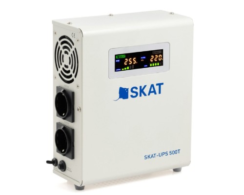 [Бастион ИБП для систем отопления 220В] ИБП БАСТИОН SKAT-UPS 500T источник питания Line-Interactive 220В, 500ВА, работает от 1 внешней АКБ (4501)
