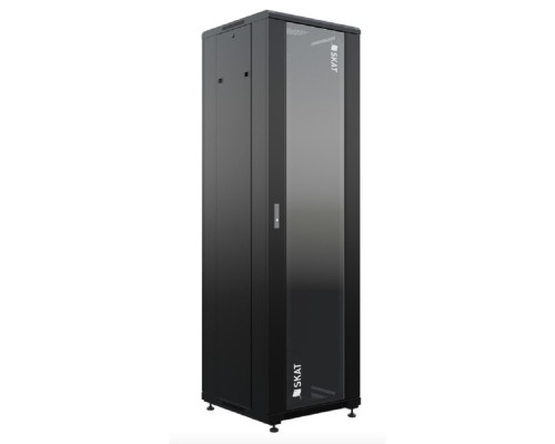 [Бастион Телекоммуникационные  шкафы] БАСТИОН SKAT TB-22R660GF-B Шкаф напольный универсальный серверный 22U 600х600мм, дверь стеклянная (4400) {1.5 года гарантия}
