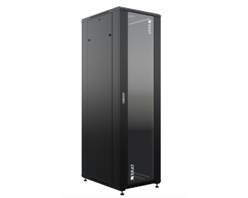 [Бастион Телекоммуникационные  шкафы] БАСТИОН SKAT TB-42R680GF-B Шкаф напольный универсальный серверный 42U 600х800мм, дверь стеклянная (4409) {1.5 года гарантия}