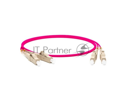 Кабель оптический Hyperline FC-D2-504-LC/PR-LC/PR-H-20M-LSZH-MG Патч-корд волоконно-оптический (шнур) MM 50/125, OM4, LC-LC, duplex, 10G/40G, LSZH, 20м