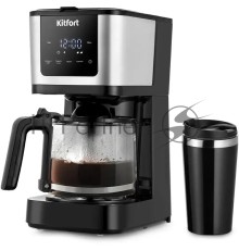 Кофеварка капельная Kitfort КТ-7217 900Вт черный/нержавеющая сталь