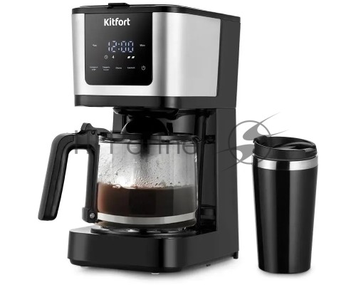 Кофеварка капельная Kitfort КТ-7217 900Вт черный/нержавеющая сталь