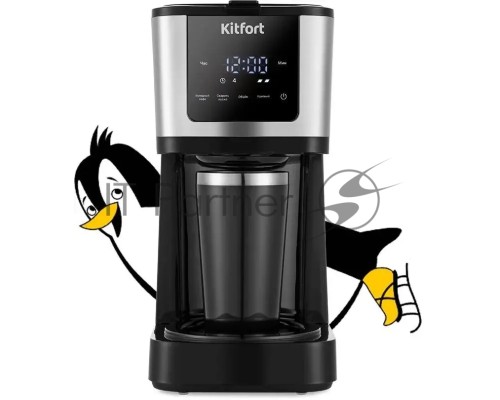 Кофеварка капельная Kitfort КТ-7217 900Вт черный/нержавеющая сталь