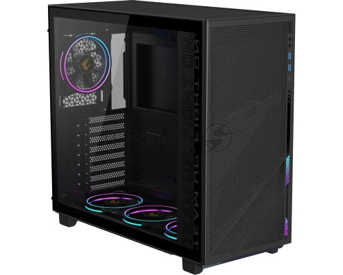 Компьютерный корпус Gigabyte GB-AC400G черный без БП ATX 2xUSB3.0 1xUSB3.1 audio bott PSU