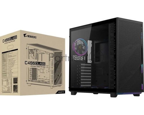 Компьютерный корпус Gigabyte GB-AC400G черный без БП ATX 2xUSB3.0 1xUSB3.1 audio bott PSU
