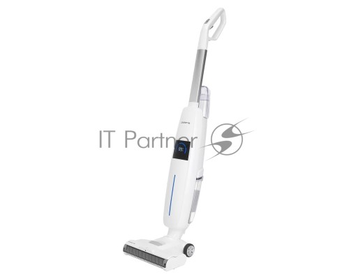 Пылесос моющий Polaris PVCW 4050 белый/белый, питание от аккумулятора, 110 Вт, уборка влажная/сухая, пылесборник 0.6 л