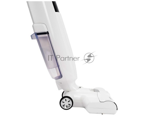 Пылесос моющий Polaris PVCW 4050 белый/белый, питание от аккумулятора, 110 Вт, уборка влажная/сухая, пылесборник 0.6 л